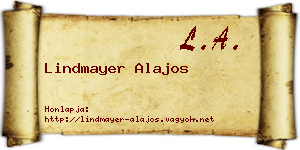 Lindmayer Alajos névjegykártya